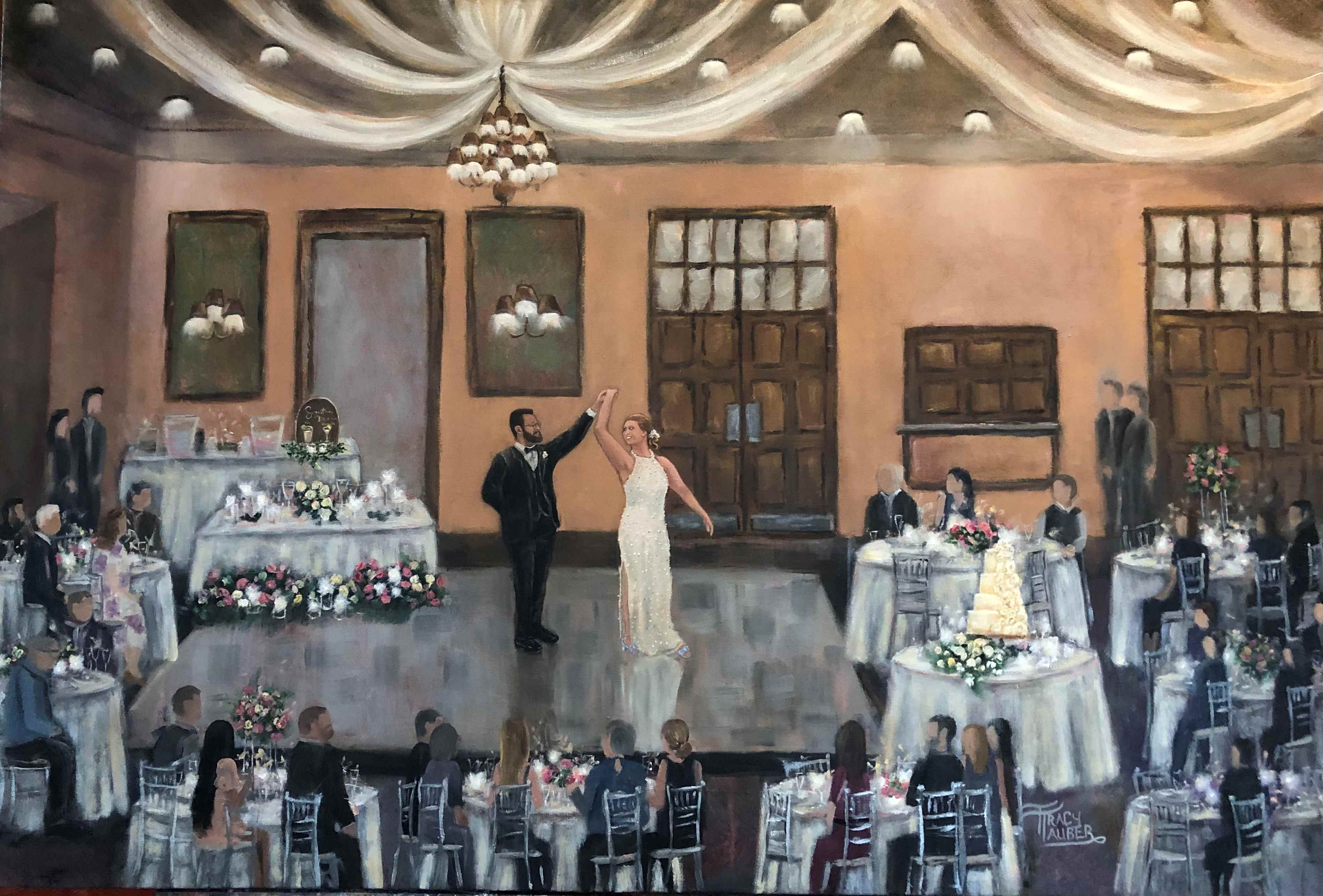 live wedding paintng
