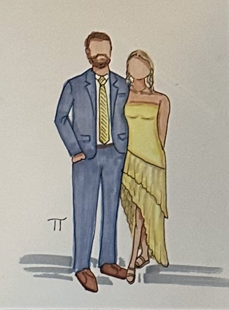 Guest portrait sketch by Tracy Tauber