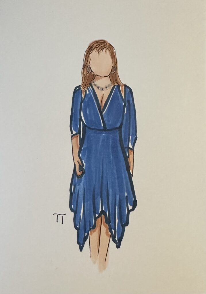 Guest portrait sketch by Tracy Tauber